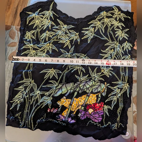 VINTAGE BOHO HIPPY TOP SZ M - Picture 5 of 8